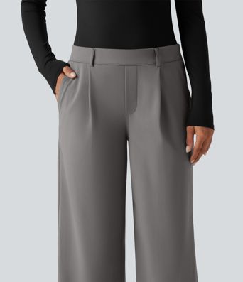 Halara Flex™ DayStretch Low Rise Straight Leg Work Pants with Pockets