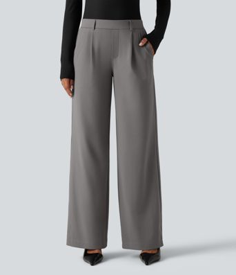Halara Flex™ DayStretch Low Rise Straight Leg Work Pants with Pockets