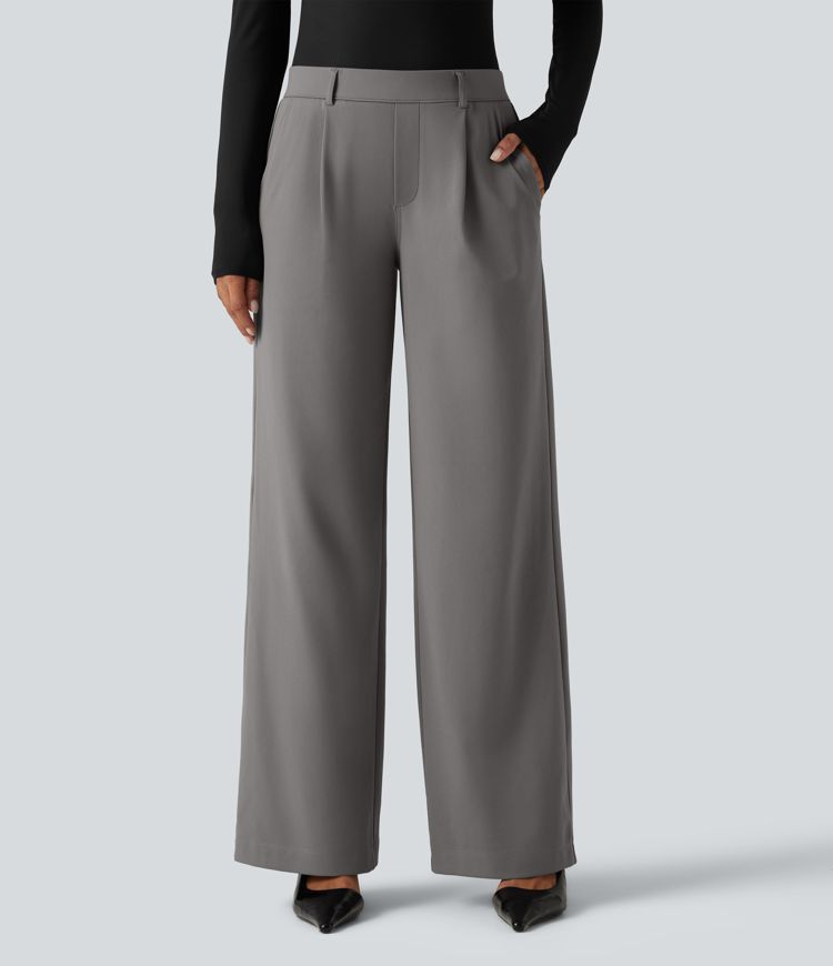 Halara Flex™ DayStretch Low Rise Straight Leg Work Pants with Pockets