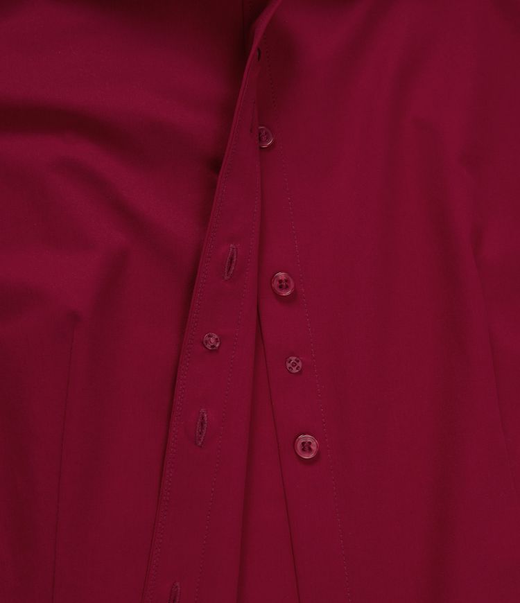 Long Sleeve Curved Hem Work Shirt