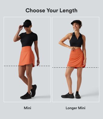 SoftlyZero™ Airy Super High-Waist Tummy Control Curved Hem 2-in-1 Cool Touch Golf Mini Skirt with Pockets SoftlyZero™ Airy Super High-Waist Tummy Control Curved Hem 2-in-1 Cool Touch Golf Mini Skirt with Pockets