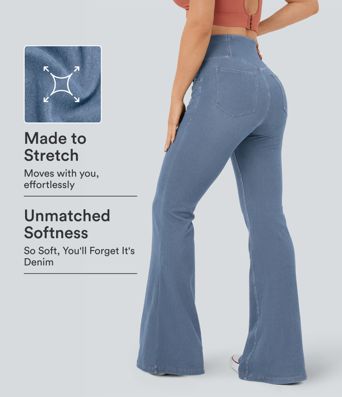 Halara Flex™ High Waisted Crossover Pocket InstantCool Washed Casual Jeans