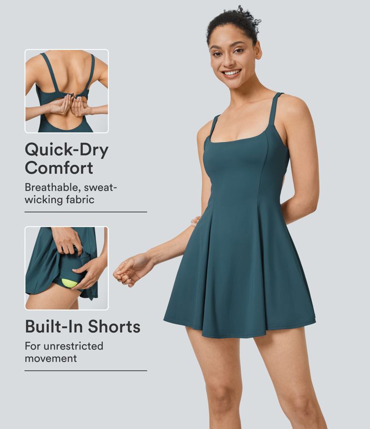 SoftlyZero™ QuickDry vyrezané 2 v 1 mini slip tenisové športové šaty s vreckami SoftlyZero™ QuickDry vyrezané 2 v 1 mini slip tenisové športové šaty s vreckami