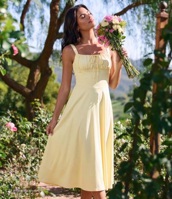 Crisscross Backless Square Neck Sleeveless Ruched Built-in Bra Midi Resort Flowy Milkmaid Dress Crisscross Backless Square Neck Sleeveless Ruched Built-in Bra Midi Resort Flowy Milkmaid Dress
