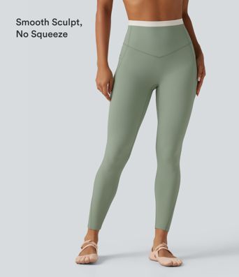 Halara UltraSculpt™ High Waisted Tummy Control Color Block Skinny Yoga Leggings with Pockets Halara UltraSculpt™ High Waisted Tummy Control Color Block Skinny Yoga Leggings with Pockets