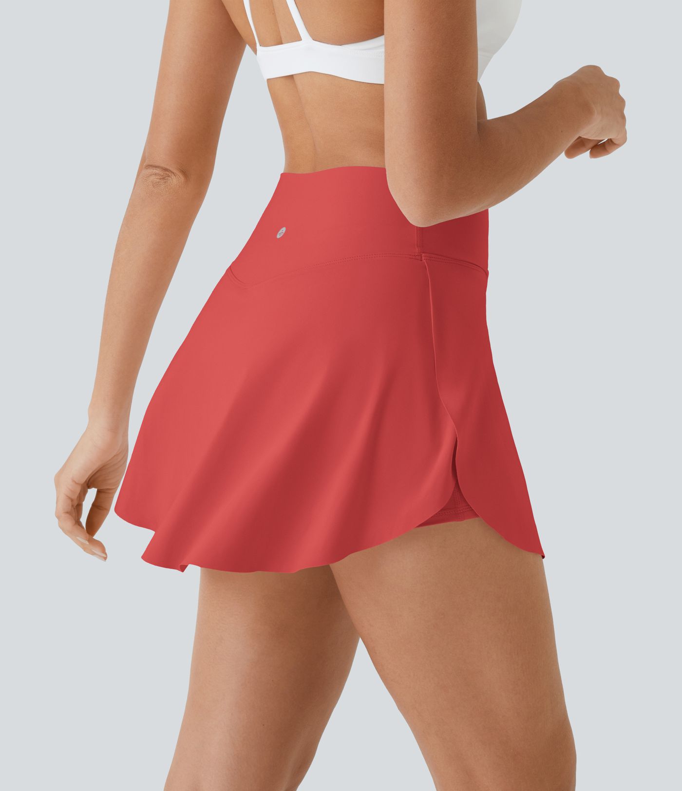 SoftlyZero™ Airy Crossover Pocket 2-in-1 InstantCool Tennis Skirt-Lucid-Longer Length
