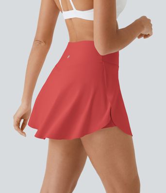 SoftlyZero™ Airy Crossover Pocket 2-in-1 InstantCool Tennis Skirt-Lucid-Longer Length