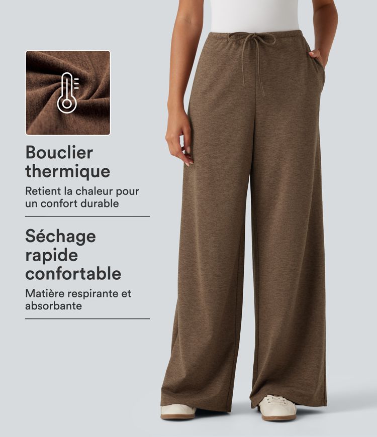 Claystone Jogging baggy taille mi-haute à cordon, séchage rapide et doublure polaire avec poches et protection solaire UPF40+ / 1