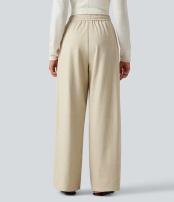 High Waisted Drawstring Baggy Work Pants with Pockets
