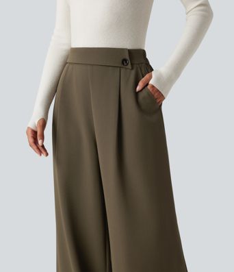 High Waisted Baggy Work Pants with Pockets