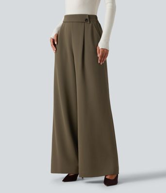 High Waisted Baggy Work Pants with Pockets