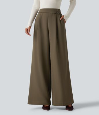 High Waisted Baggy Work Pants with Pockets