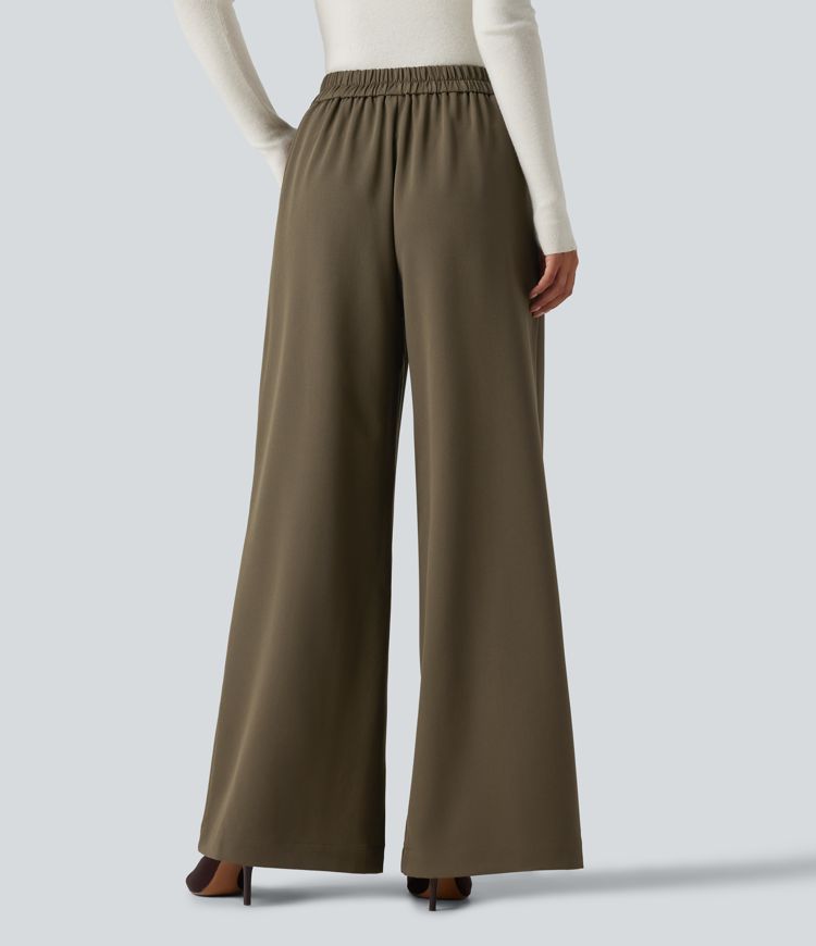 High Waisted Baggy Work Pants with Pockets