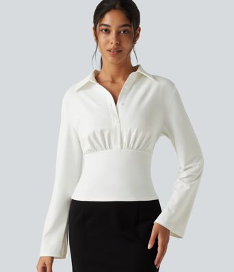 Flounce Long Sleeve Work Shirt Flounce Long Sleeve Work Shirt