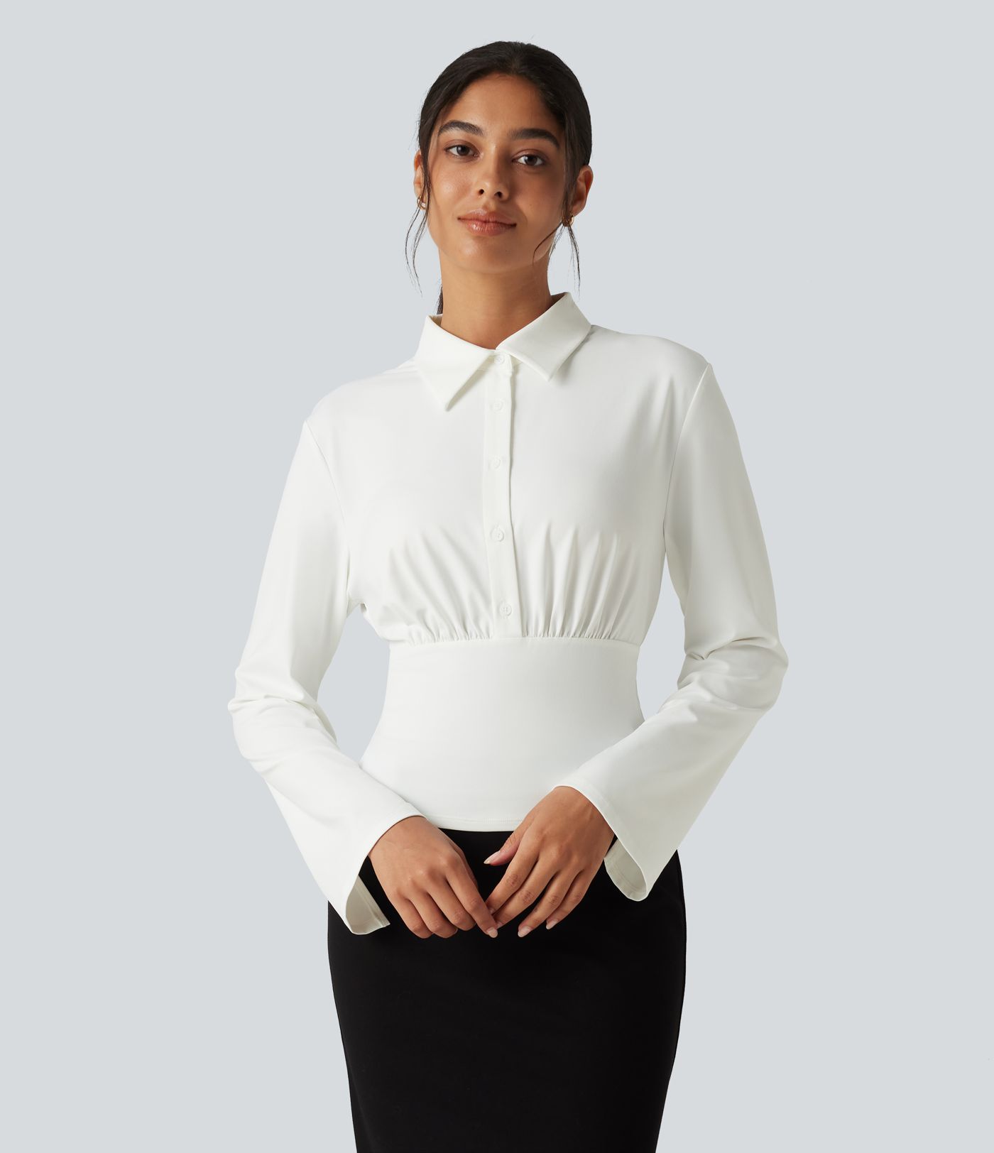 Flounce Long Sleeve Work Shirt Flounce Long Sleeve Work Shirt