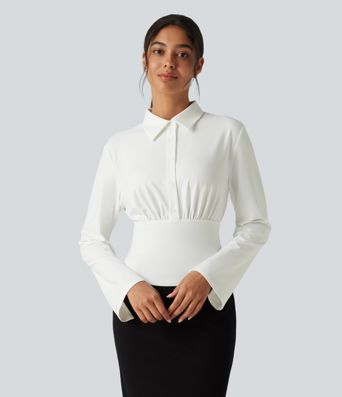 Flounce Long Sleeve Work Shirt Flounce Long Sleeve Work Shirt