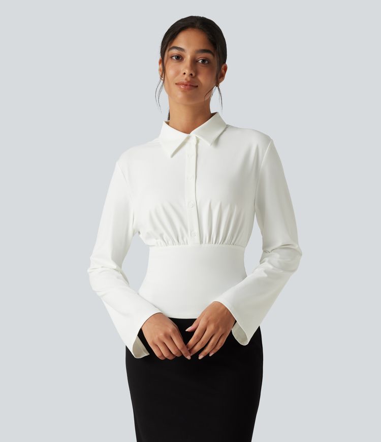Flounce Long Sleeve Work Shirt Flounce Long Sleeve Work Shirt