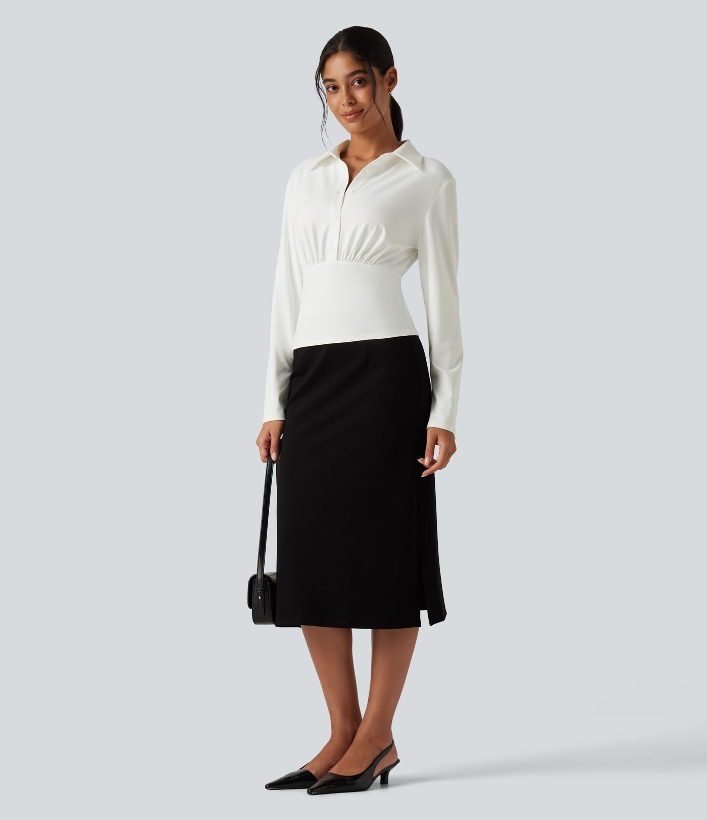 Flounce Long Sleeve Work Shirt Flounce Long Sleeve Work Shirt