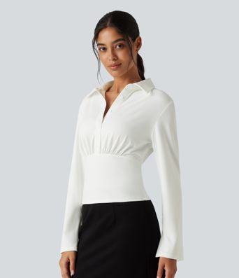 Flounce Long Sleeve Work Shirt Flounce Long Sleeve Work Shirt