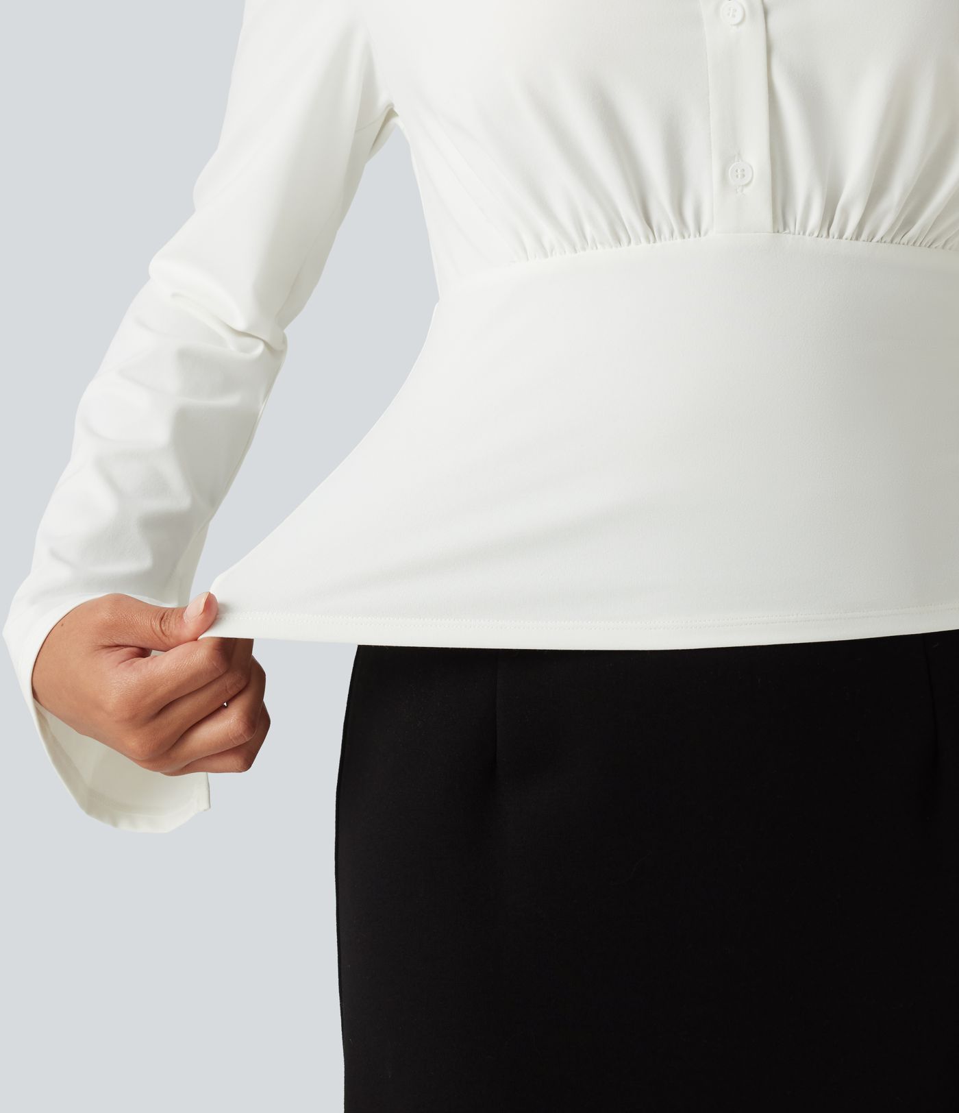 Flounce Long Sleeve Work Shirt Flounce Long Sleeve Work Shirt