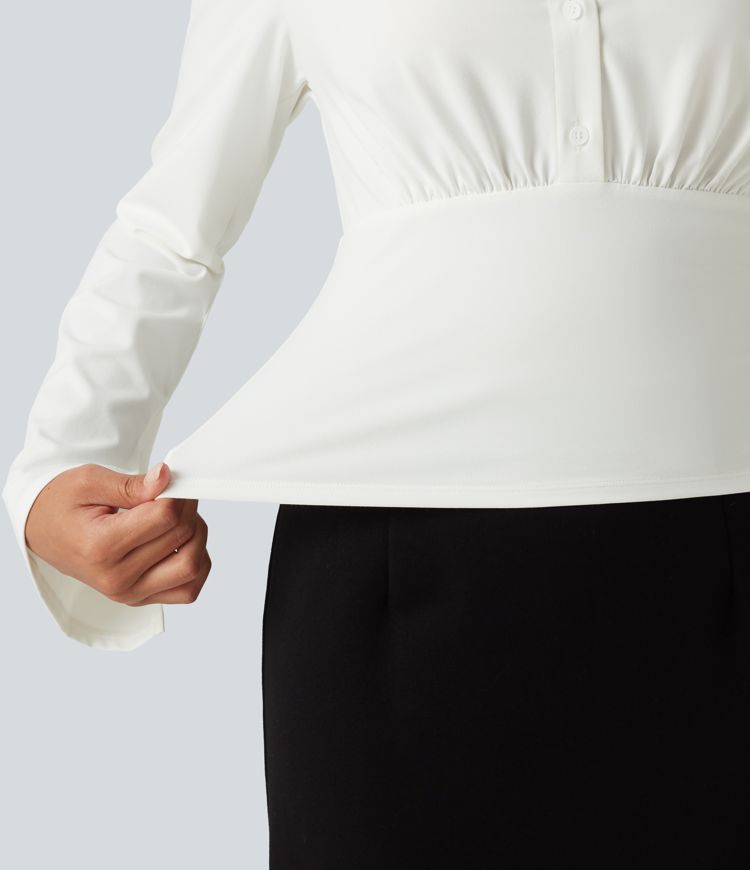 Flounce Long Sleeve Work Shirt Flounce Long Sleeve Work Shirt