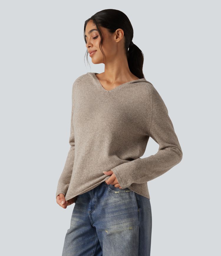 Hooded Long Sleeve Casual Sweater