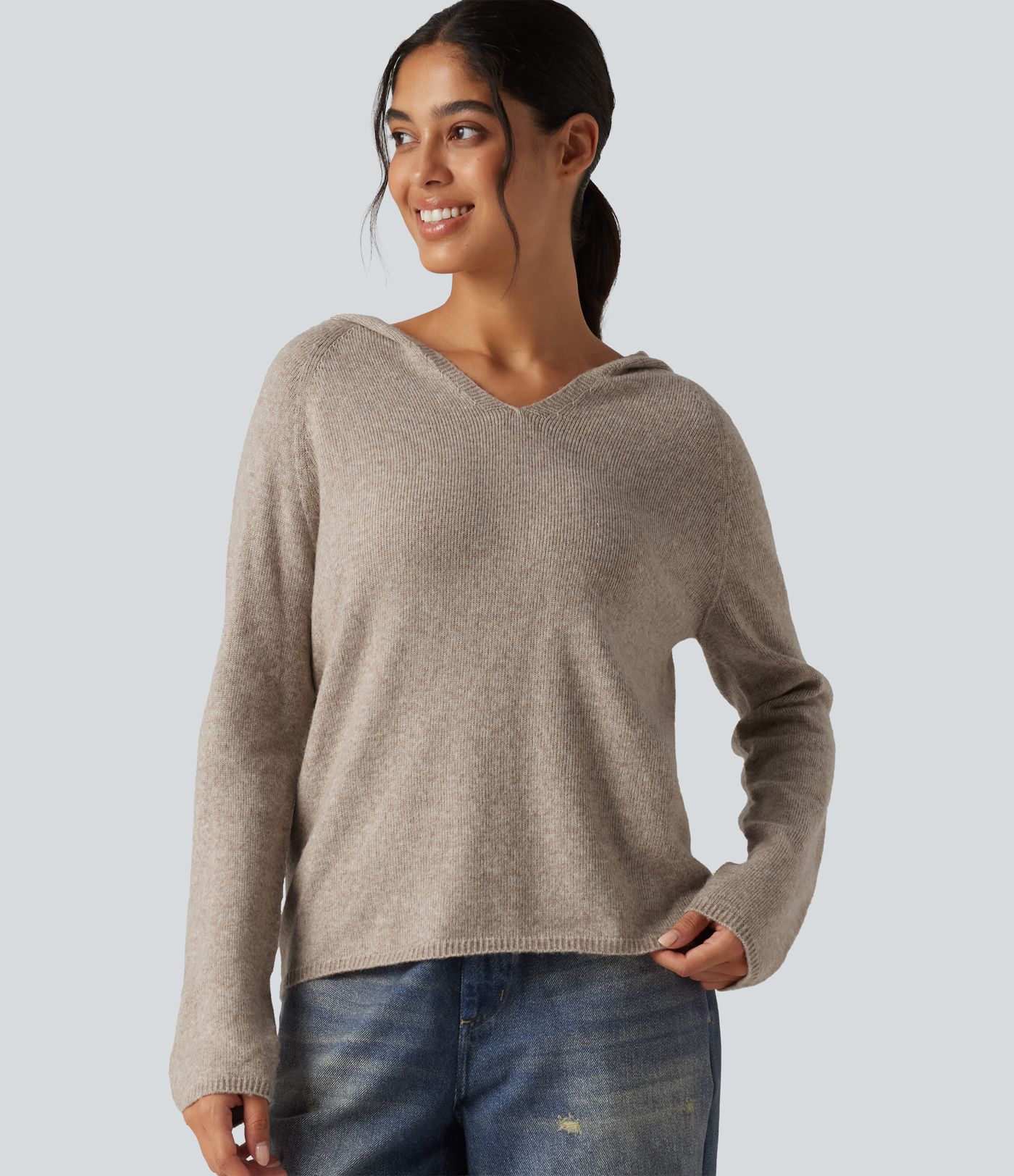 Hooded Long Sleeve Casual Sweater