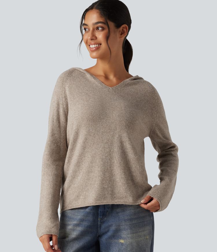Hooded Long Sleeve Casual Sweater