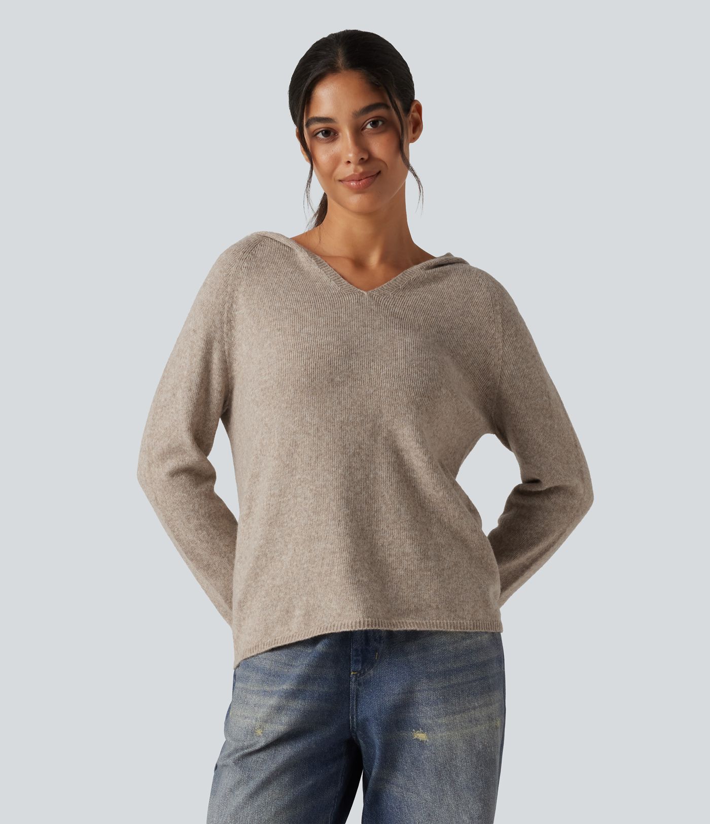 Hooded Long Sleeve Casual Sweater