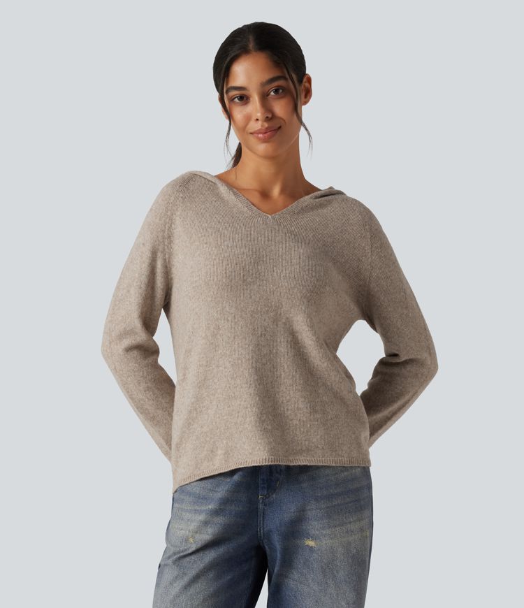 Hooded Long Sleeve Casual Sweater