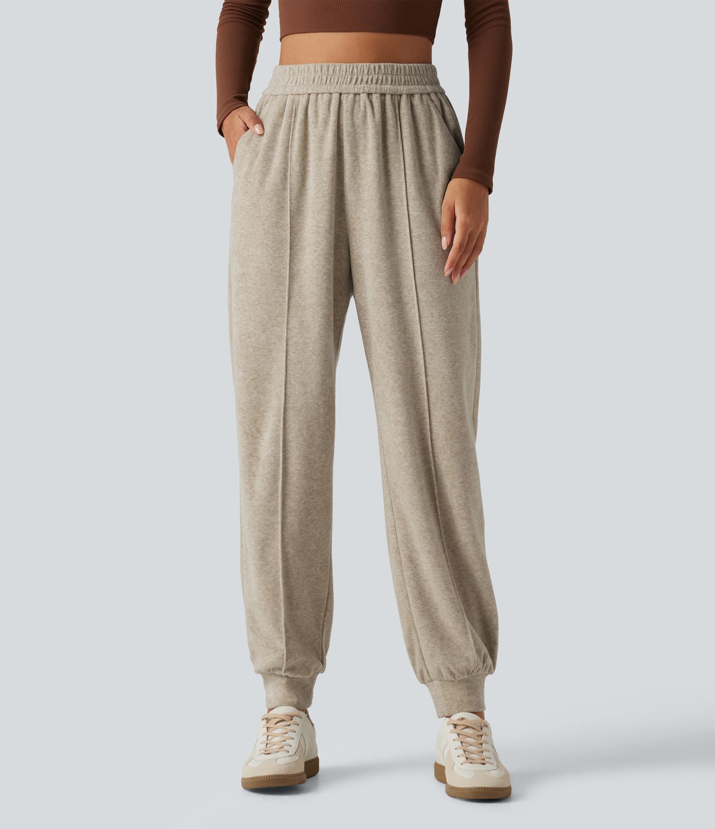 High Waisted Casual Joggers with Pockets High Waisted Casual Joggers with Pockets