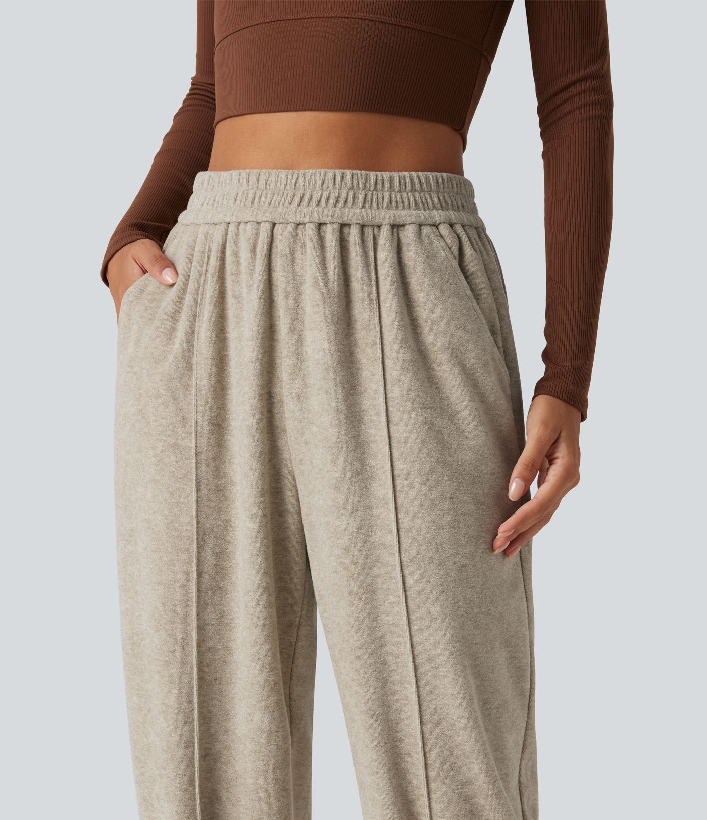 High Waisted Casual Joggers with Pockets High Waisted Casual Joggers with Pockets