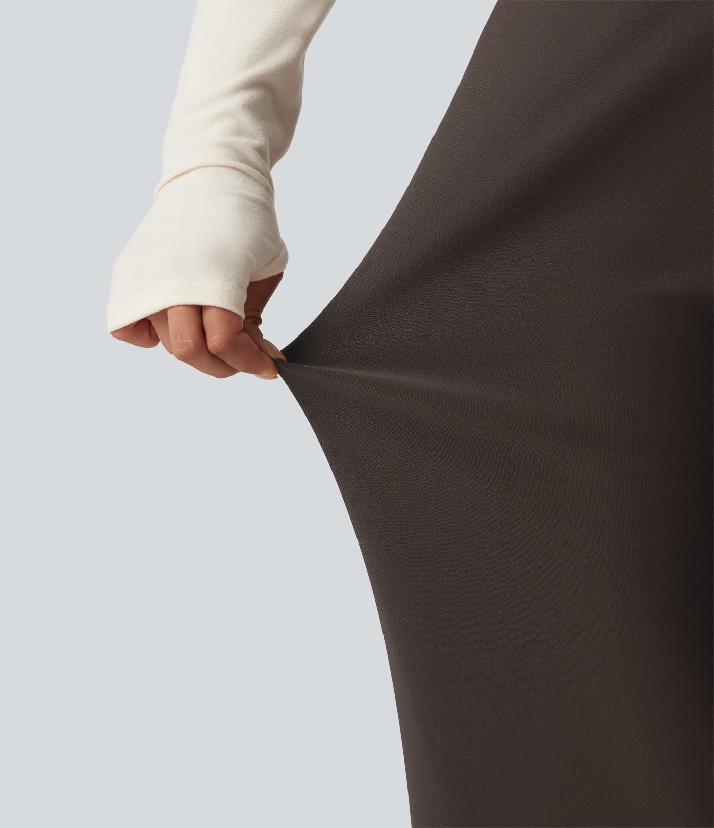 High Waisted Crossover Flare Work Pants High Waisted Crossover Flare Work Pants