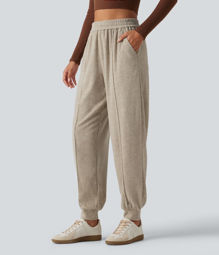 High Waisted Casual Joggers with Pockets High Waisted Casual Joggers with Pockets