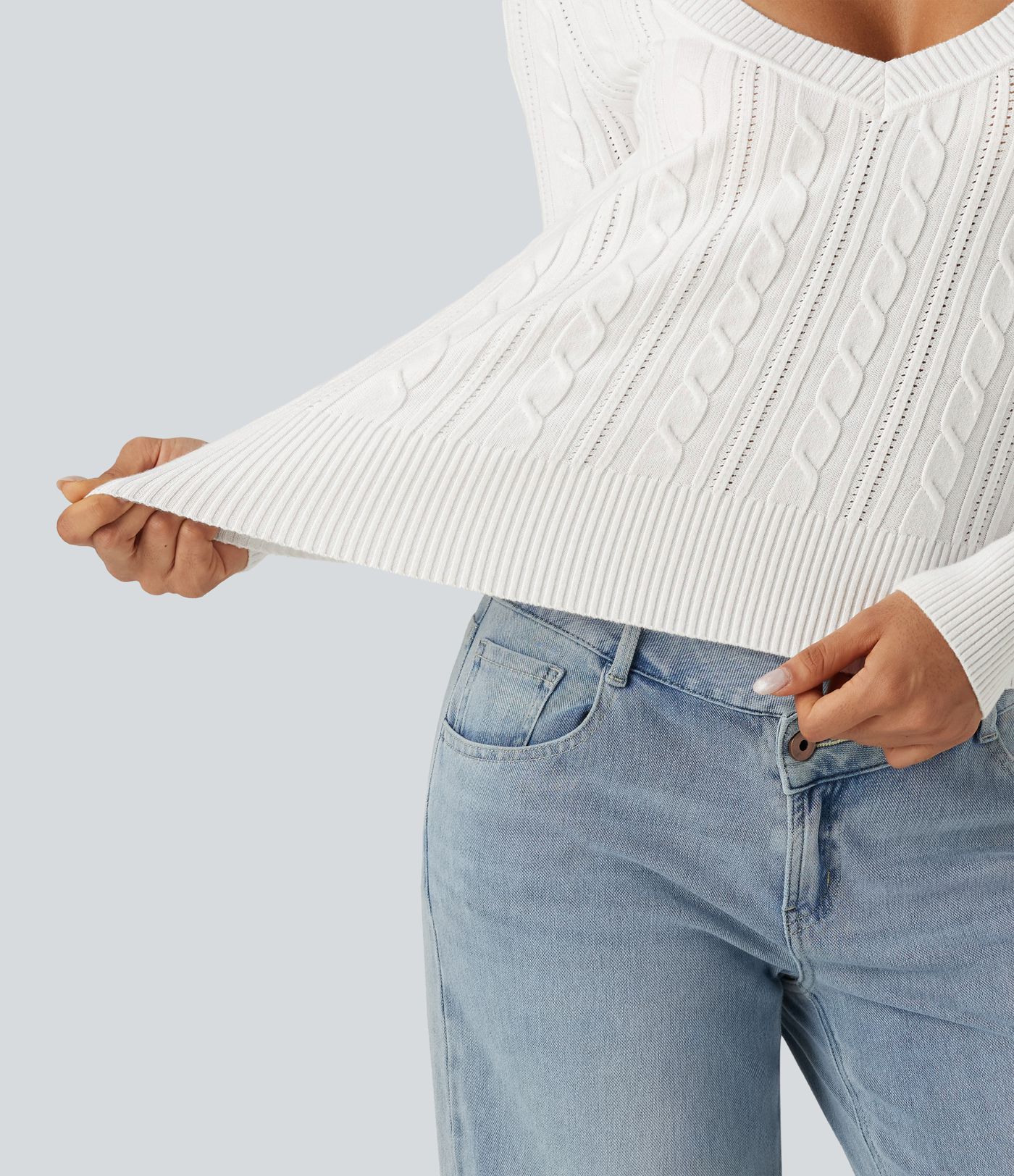 V Neck Long Sleeve Casual Sweater V Neck Long Sleeve Casual Sweater