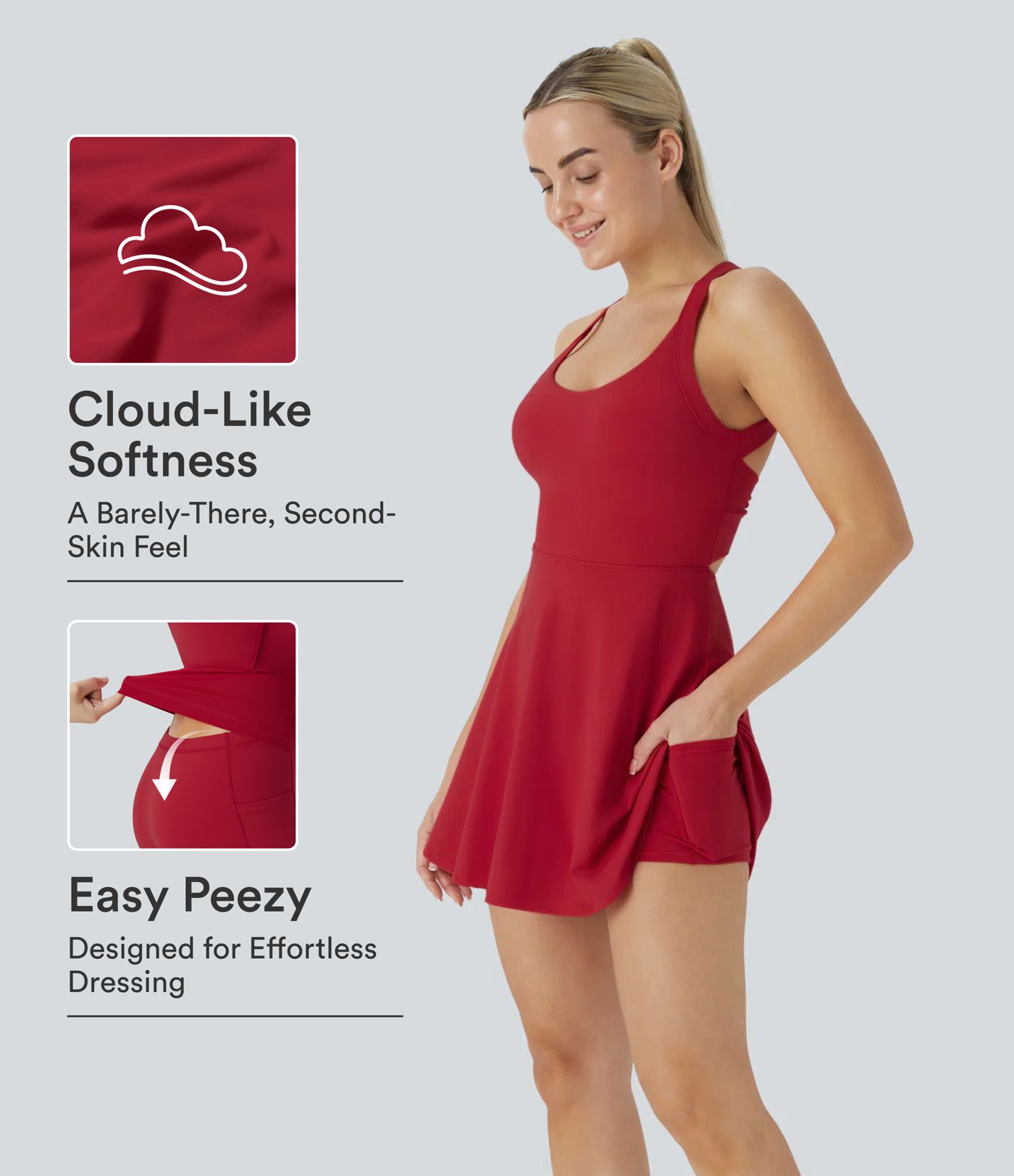 SoftlyZero™ Airy Backless Twisted InstantCool Dance Active Dress-Easy Peezy Edition SoftlyZero™ Airy Backless Twisted InstantCool Dance Active Dress-Easy Peezy Edition