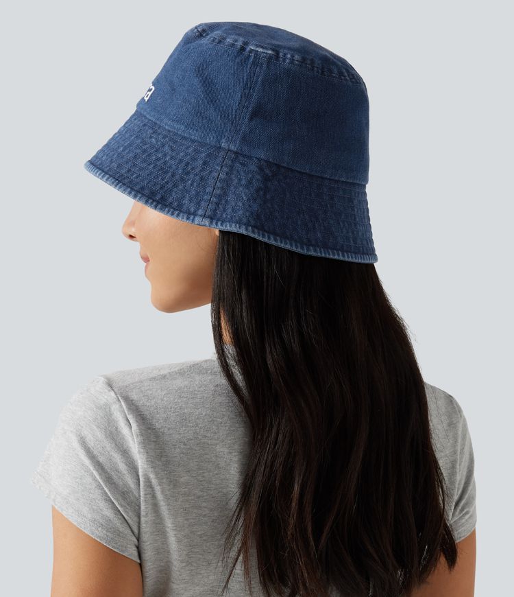 Washed Denim Bucket Hat