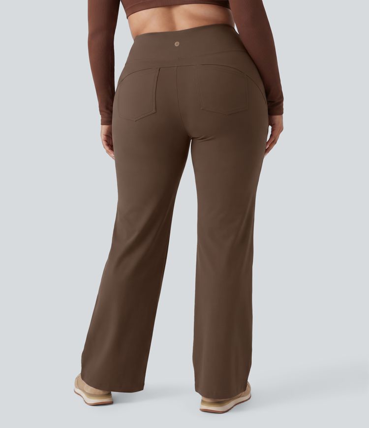 Plus Size DayStretch High Waisted Tummy Control Wide Leg Baggy Yoga Pants with Pockets Plus Size DayStretch High Waisted Tummy Control Wide Leg Baggy Yoga Pants with Pockets