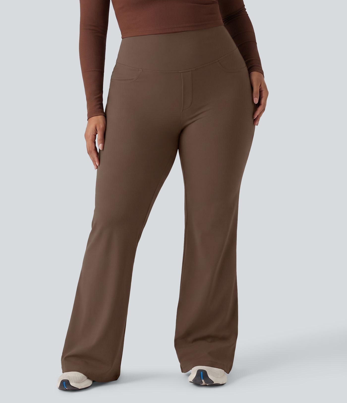 Plus Size DayStretch High Waisted Tummy Control Wide Leg Baggy Yoga Pants with Pockets Plus Size DayStretch High Waisted Tummy Control Wide Leg Baggy Yoga Pants with Pockets