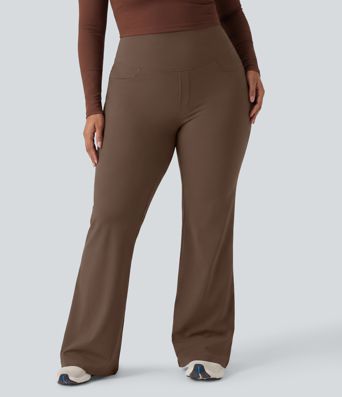 Plus Size DayStretch High Waisted Tummy Control Wide Leg Baggy Yoga Pants with Pockets Plus Size DayStretch High Waisted Tummy Control Wide Leg Baggy Yoga Pants with Pockets