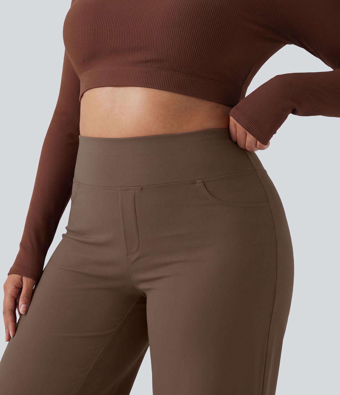 Plus Size DayStretch High Waisted Tummy Control Wide Leg Baggy Yoga Pants with Pockets Plus Size DayStretch High Waisted Tummy Control Wide Leg Baggy Yoga Pants with Pockets