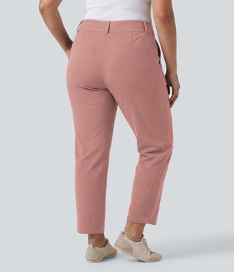 Plus Size Halara Flex™ High Waisted Tapered Waffle Work Pants with Pockets