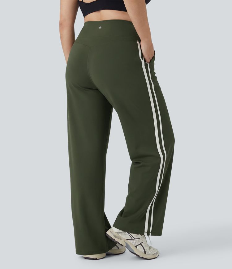 Plus Size Halara UltraSculpt™ High Waisted Tummy Control Color Block Stripes Yoga Baggy Pants with Pockets Plus Size Halara UltraSculpt™ High Waisted Tummy Control Color Block Stripes Yoga Baggy Pants with Pockets