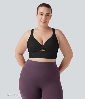 Plus Size Halara UltraSculpt™ Light Support Molded Cups Push-Up Yoga Sports Bra Plus Size Halara UltraSculpt™ Light Support Molded Cups Push-Up Yoga Sports Bra