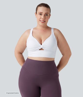 Plus Size Halara UltraSculpt™ Light Support Molded Cups Push-Up Yoga Sports Bra