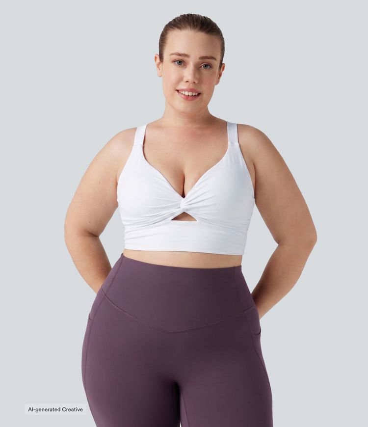 Plus Size Halara UltraSculpt™ Light Support Molded Cups Push-Up Yoga Sports Bra