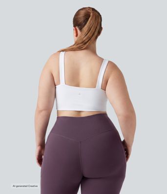 Plus Size Halara UltraSculpt™ Light Support Molded Cups Push-Up Yoga Sports Bra