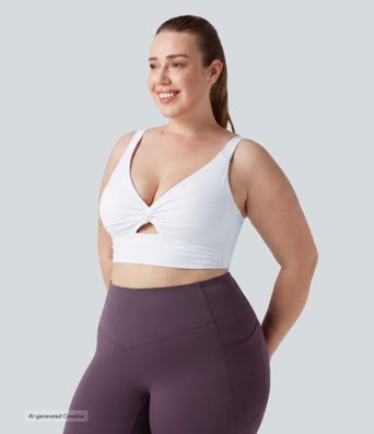 Plus Size Halara UltraSculpt™ Light Support Molded Cups Push-Up Yoga Sports Bra
