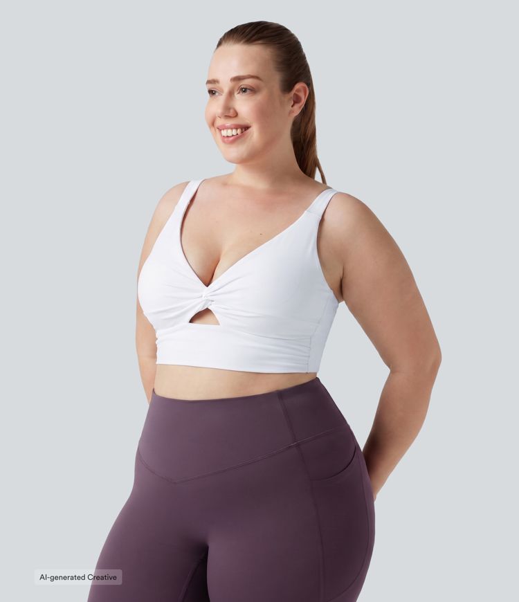 Plus Size Halara UltraSculpt™ Light Support Molded Cups Push-Up Yoga Sports Bra