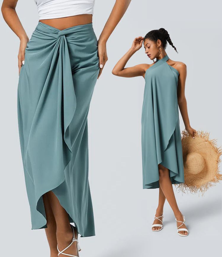 Breezeful™ High Waisted Wrapped Tie Back Quick Dry Skirt Breezeful™ High Waisted Wrapped Tie Back Quick Dry Skirt